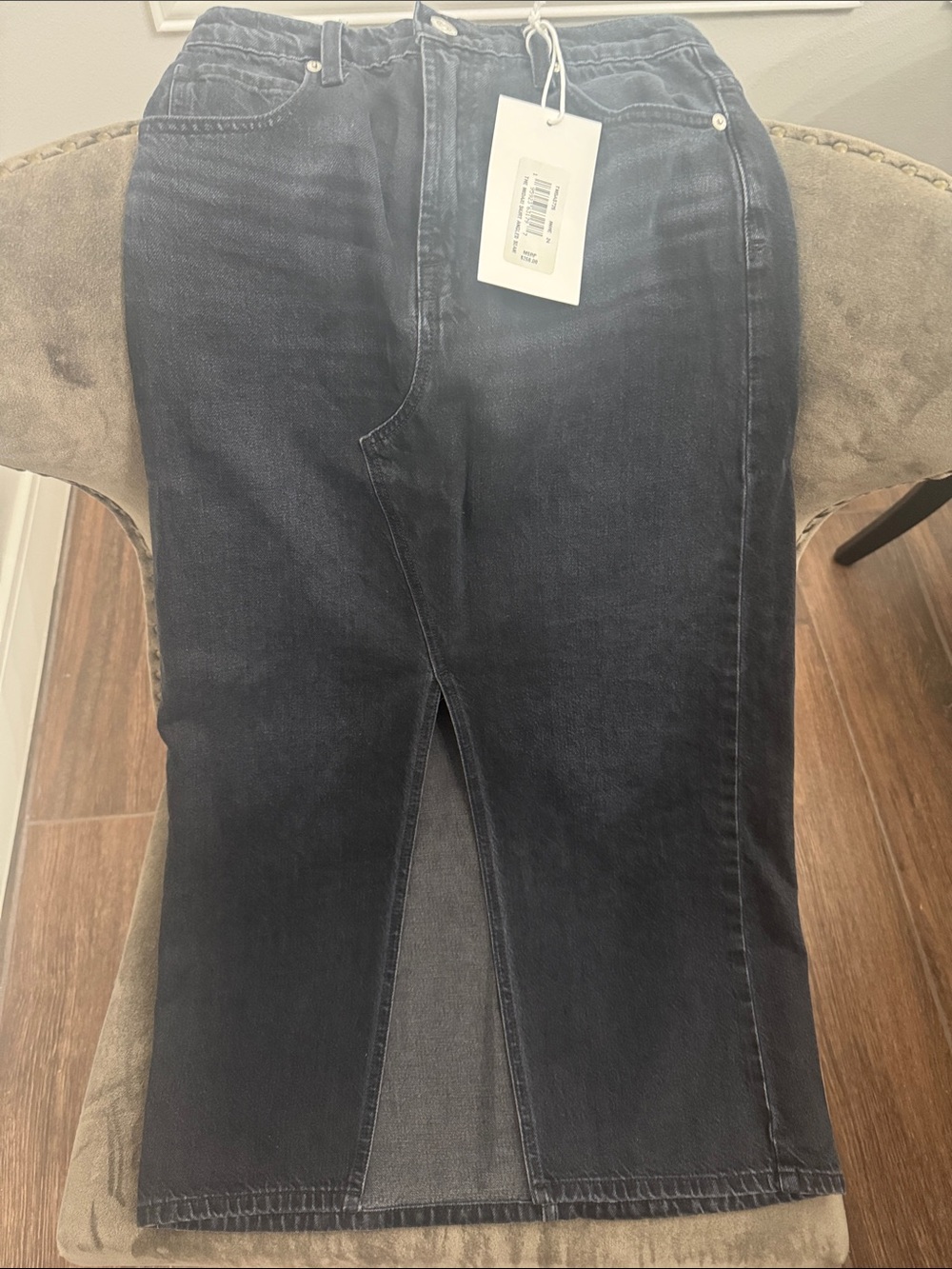 Black blue Jean skirt size 24 FRAME